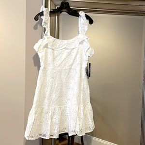 White eyelet summer dress